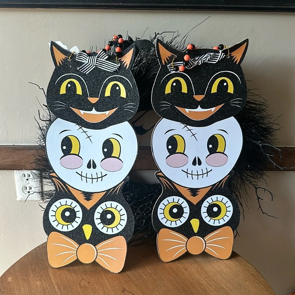 Target vintage cat Halloween wall plaque (2)